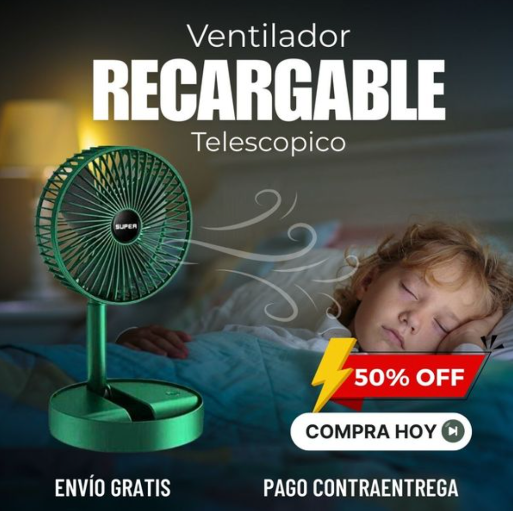 Ventilador Mega Potente y Plegable Para Casa Con 3 Niveles  🌬️👇🏻